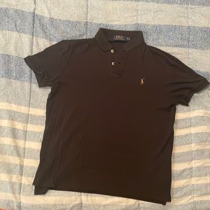 Black polo shirt